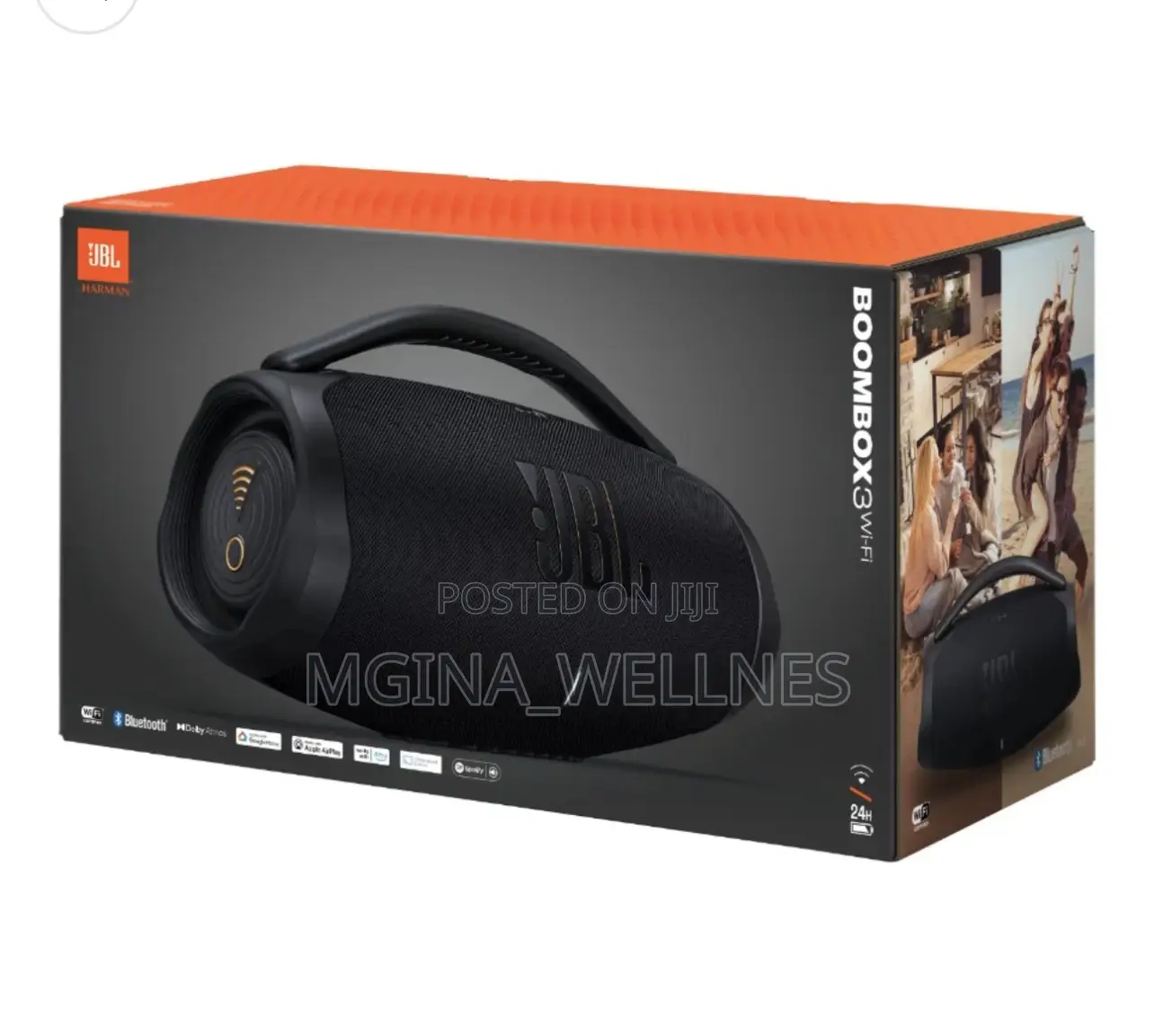 JBL Boombox 3 Portable Bluetooth Speaker,Massive Sound, 24h Playtime