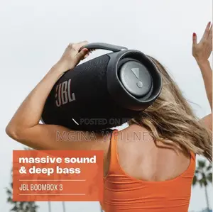 JBL Boombox 3 Portable Bluetooth Speaker,Massive Sound, 24h Playtime
