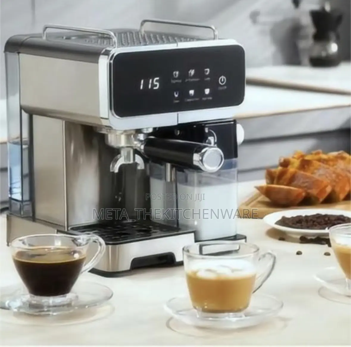 Digiwave Touch Control Espresso Machine - Ulka Pump, Auto Milk Frother