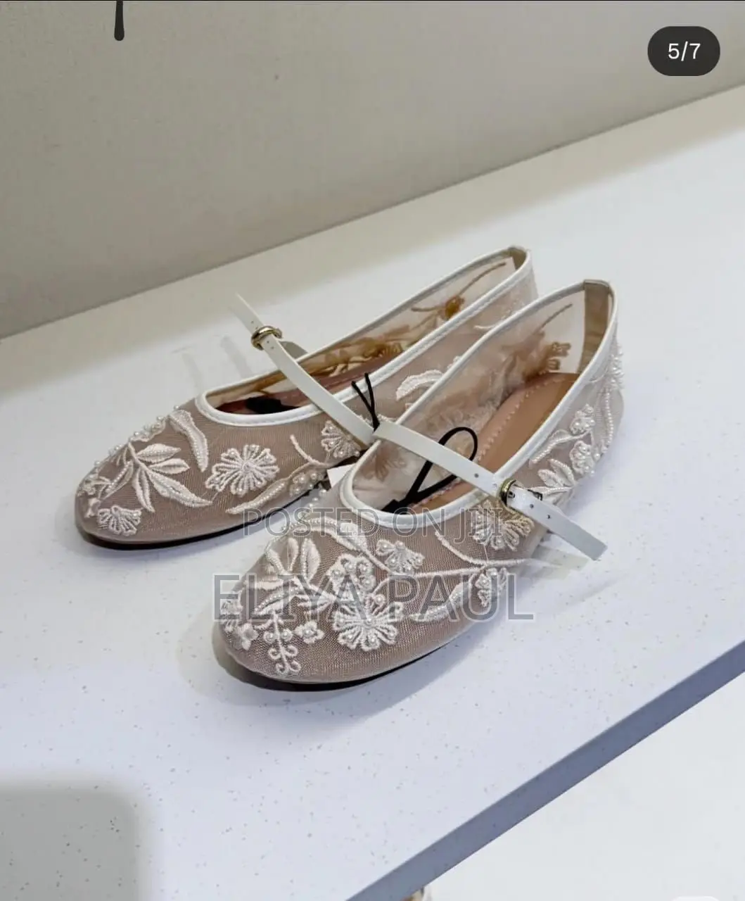 Zara Embroidered Pearl Mesh