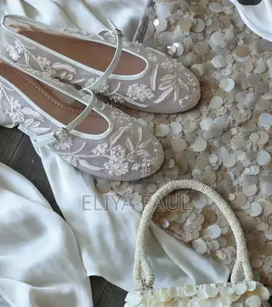 Zara Embroidered Pearl Mesh