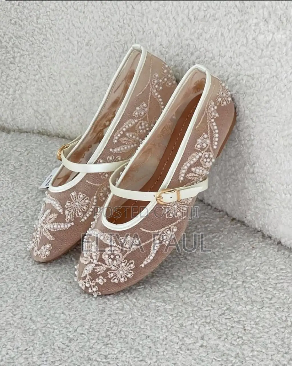 Zara Embroidered Pearl Mesh