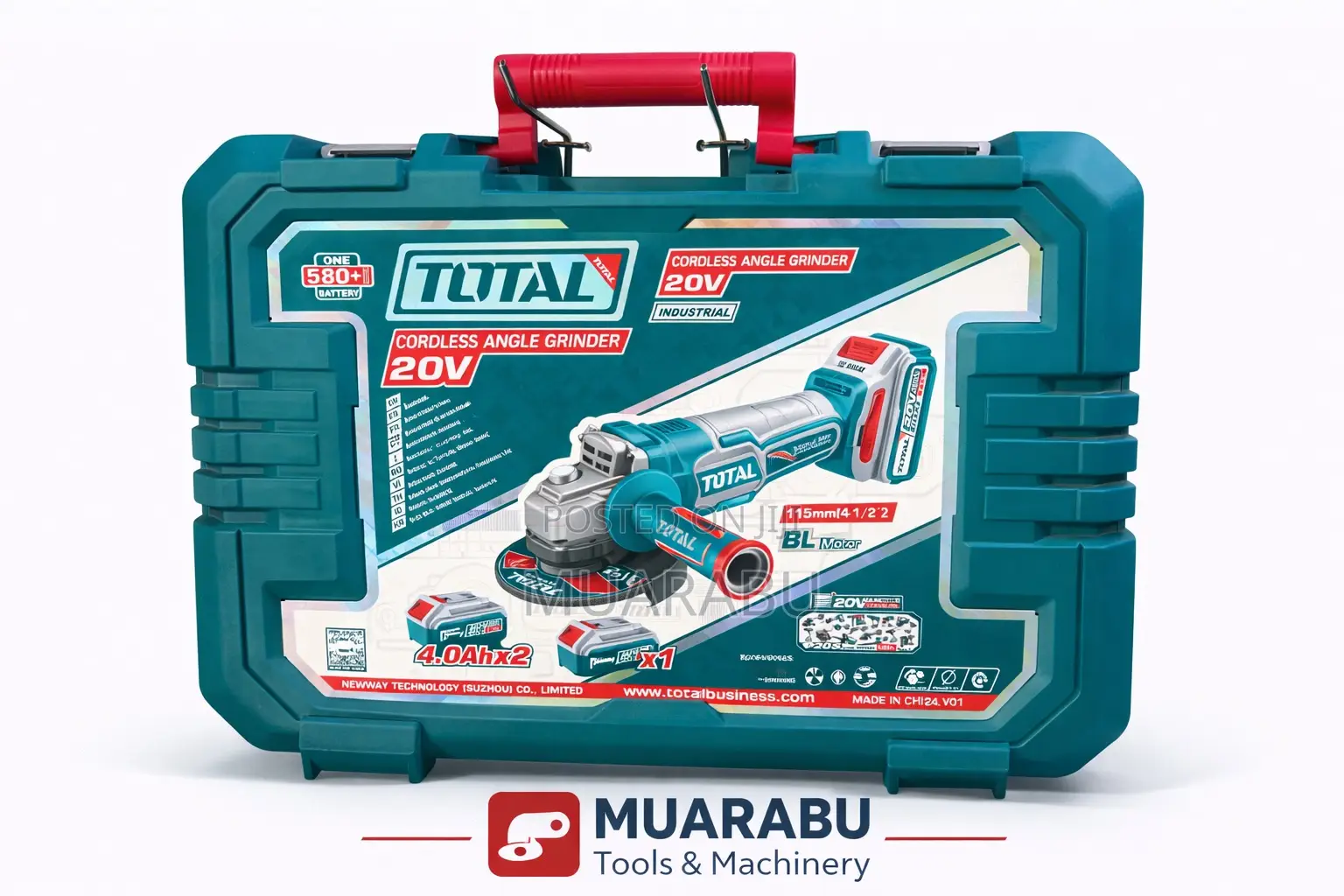 Total – Cordless Angle Grinder4 1/2” 20v