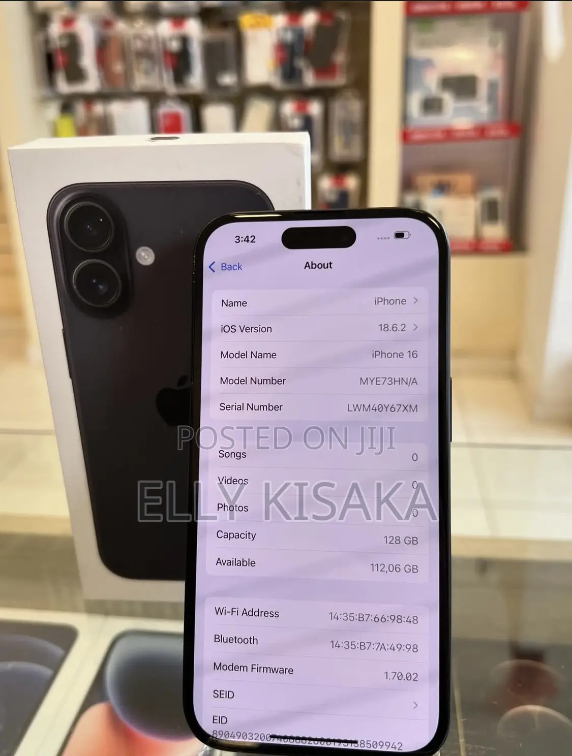 New Apple iPhone 16 128 GB Black