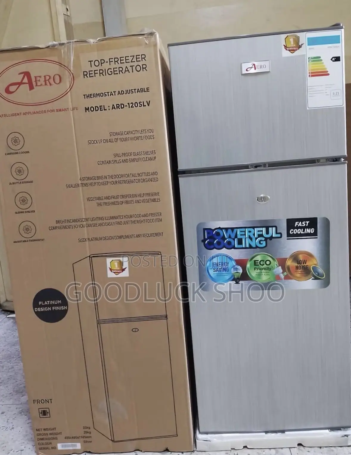 Aero Double Door Refrigerator 120l Ard-120