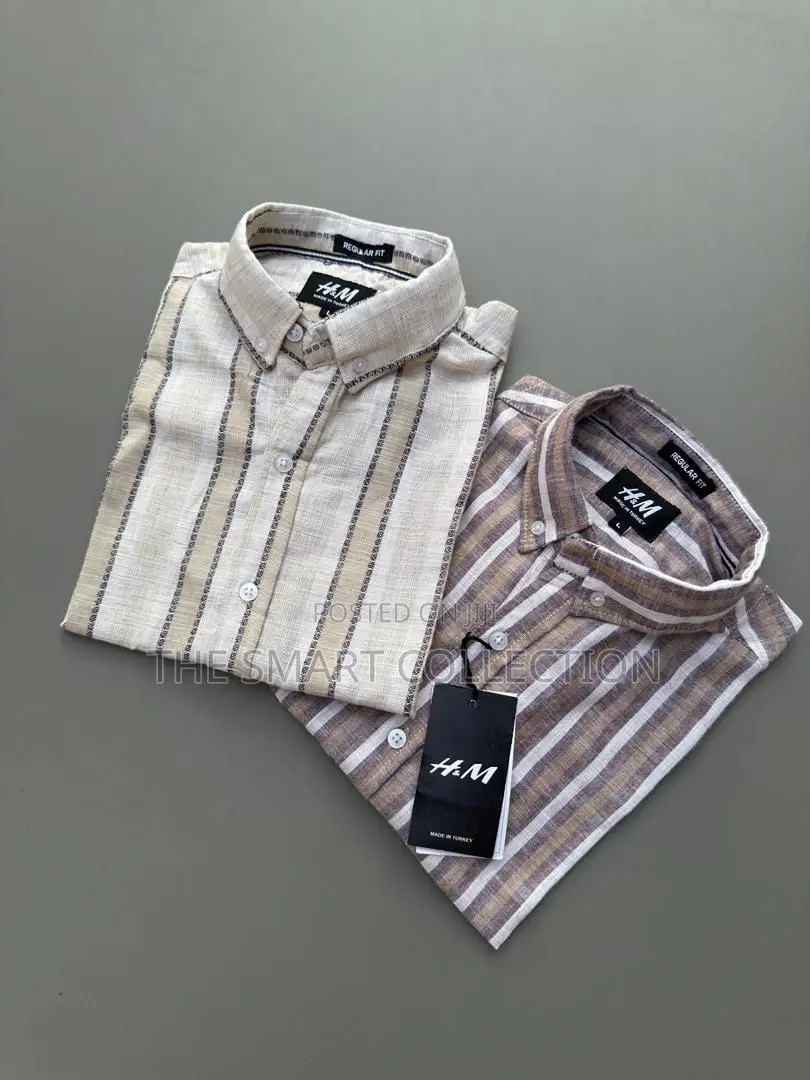 Stripes Long Sleeves Linen New