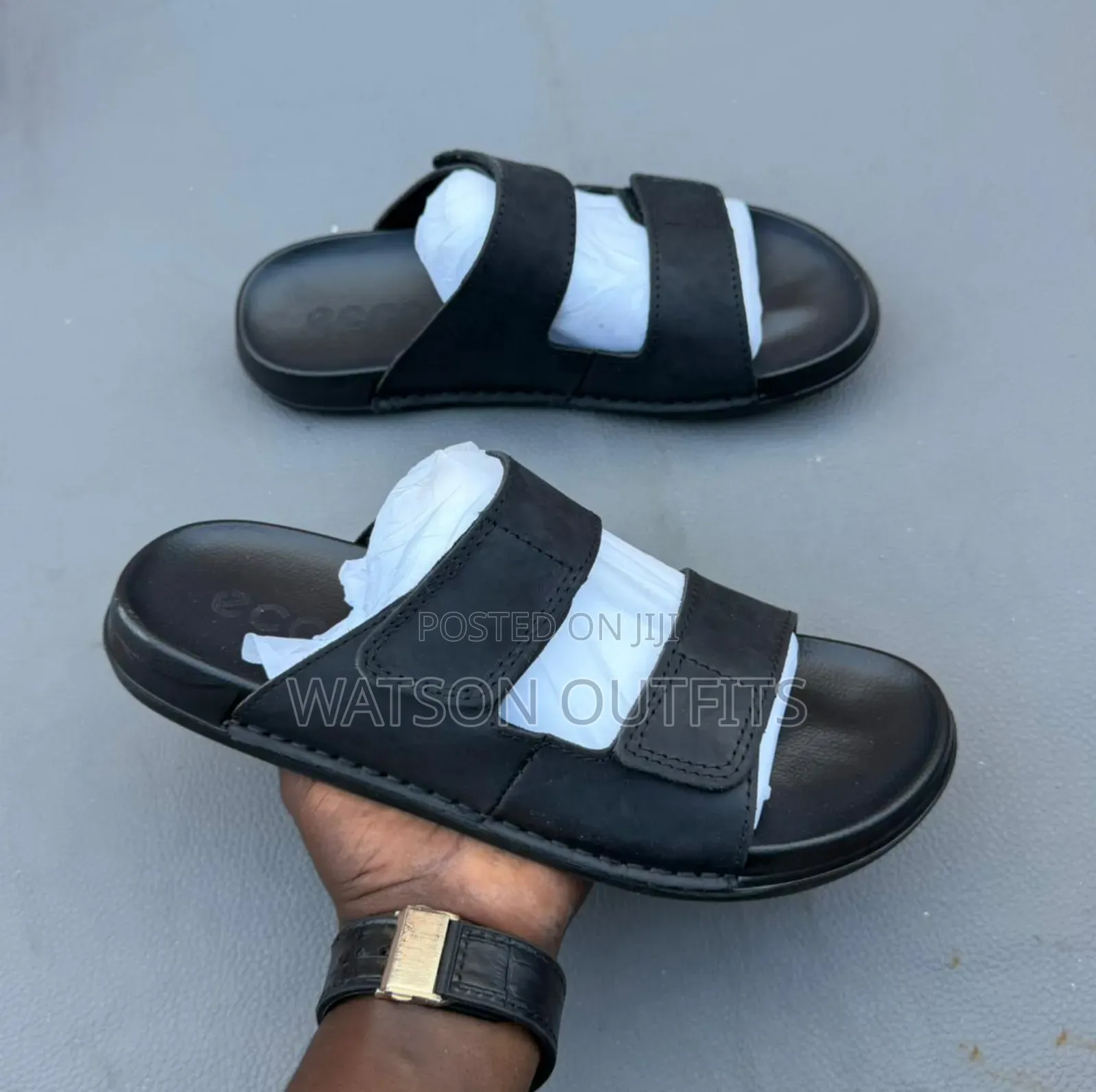Men's Leather Sandals Ecco Brand New Brown and Black Colours