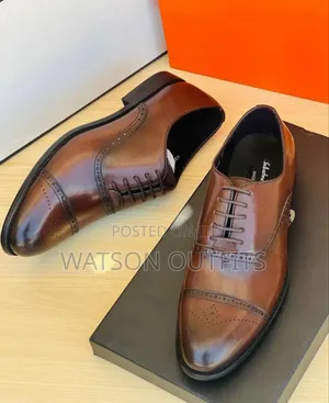 Men's Leather Shoes Salvatore Feragamo Brand New Very Top