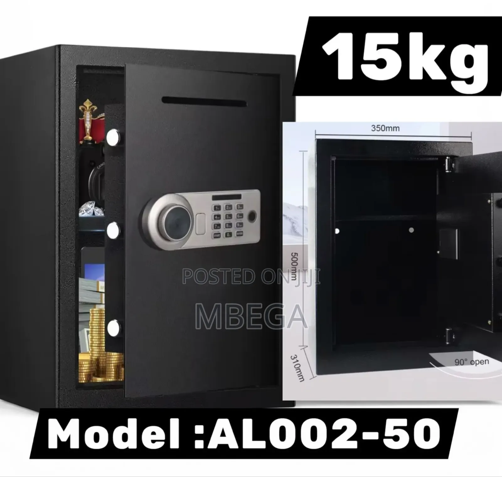 Safe Box 15kg ,Digital Lock ,Key And Finger Lock