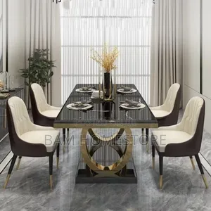Luxury Marble Dining Table Set F305 (6 Seater) - Meza Ya Chakula Watu6