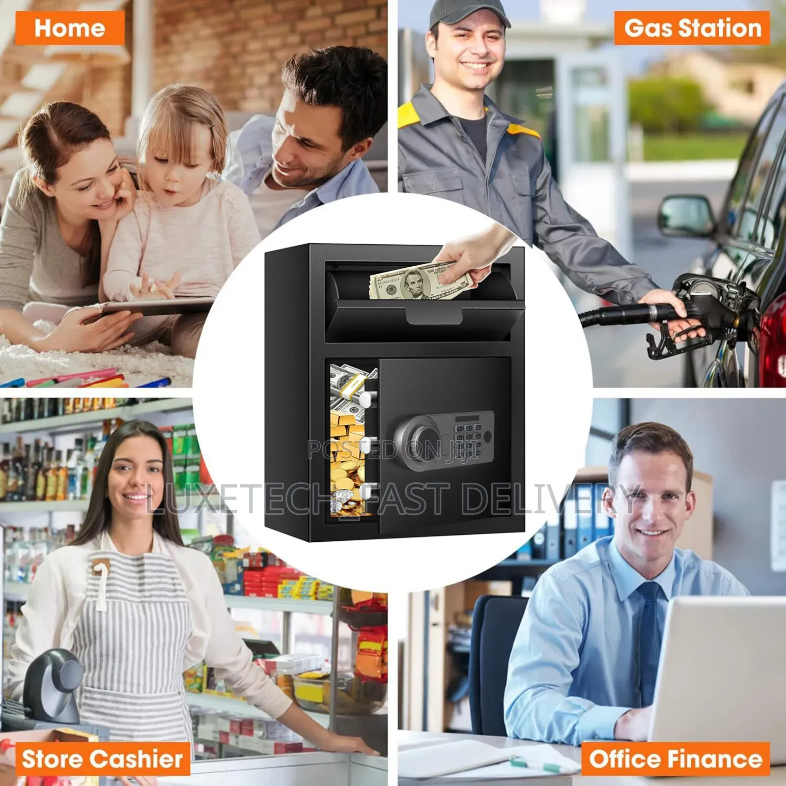 Al-2014f Digital Depository Safebox 20kg