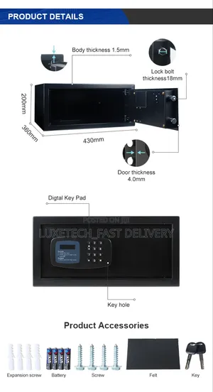 Mini Digital Steel Hotel Safe Box
