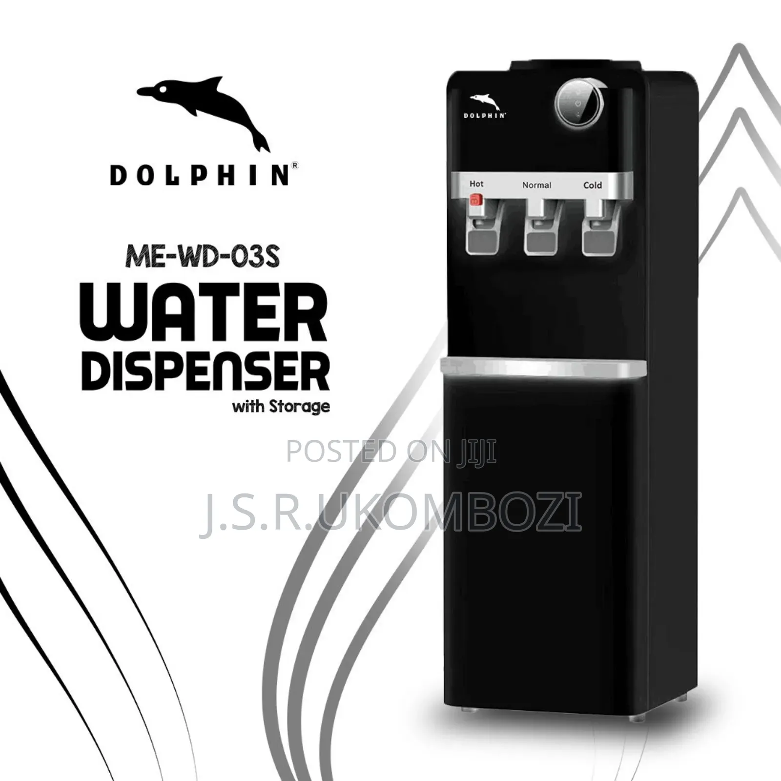 Water Dispenser With Cabinet Storage Hot and Cold