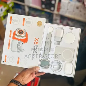 X8 Unique Smartwatch Combo(Airpods+Wireless Powerbank+Wireless Charger
