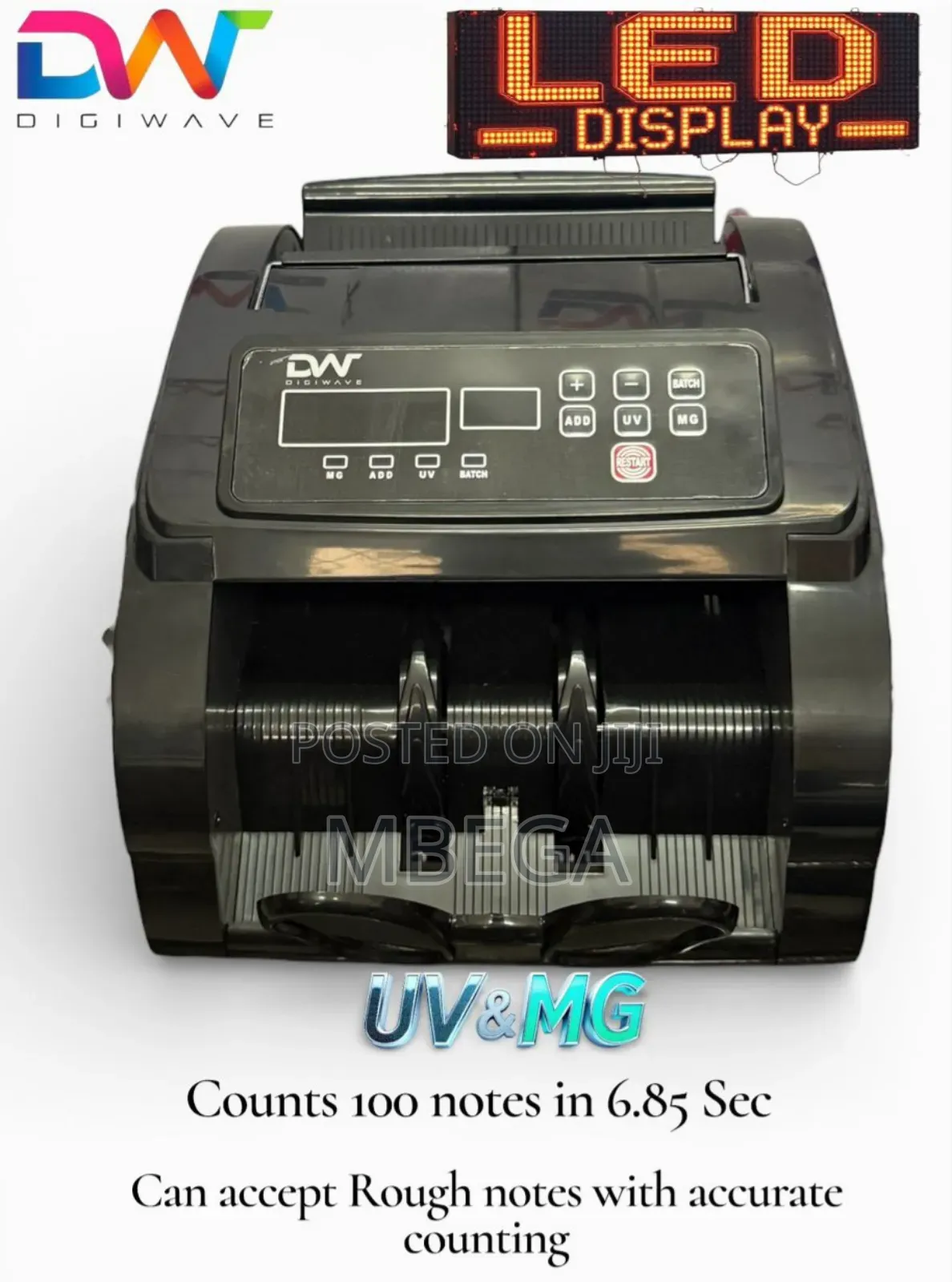 Digiwave Money Counter Machine ,Led Display Classic Model