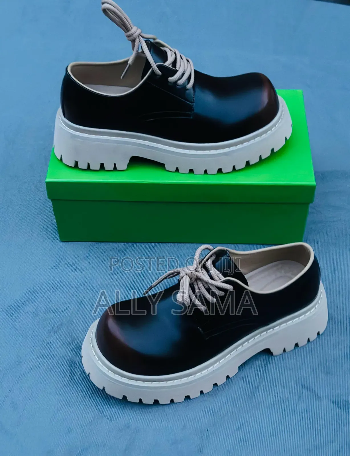 Men's Boots Black Material Leather