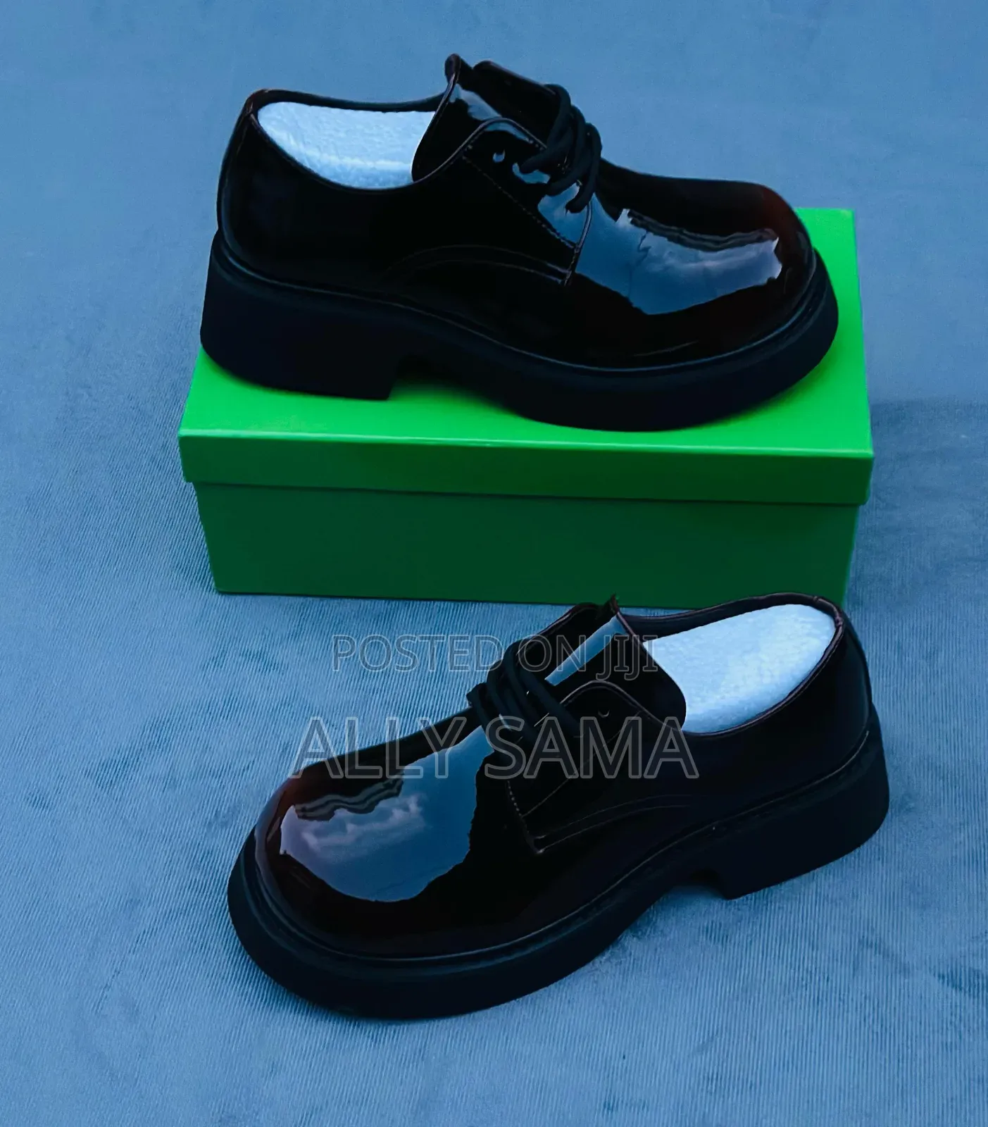 Men's Boots Black Material Leather