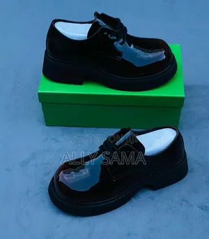 Men's Boots Black Material Leather