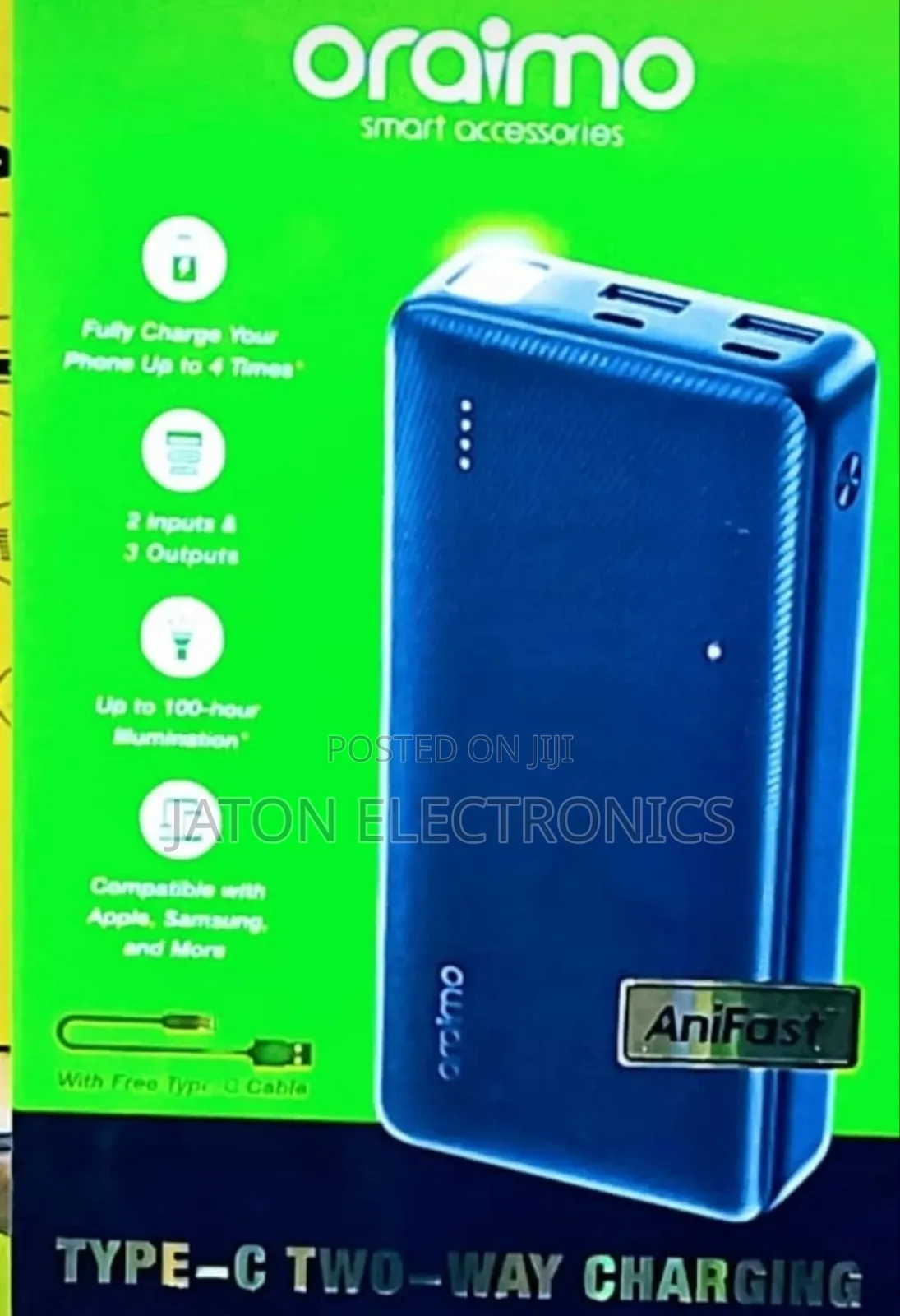Oraimo Fast Charging Power Bank 20000mah
