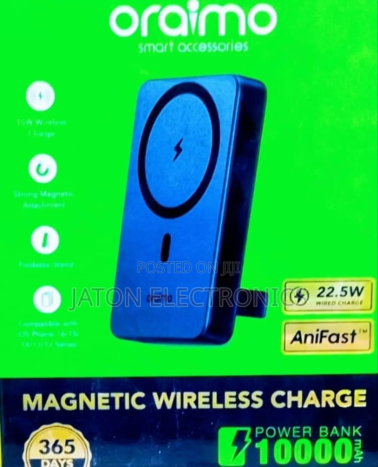 Oraimo Magnetic Wireless Charge Power Bank 10000mah