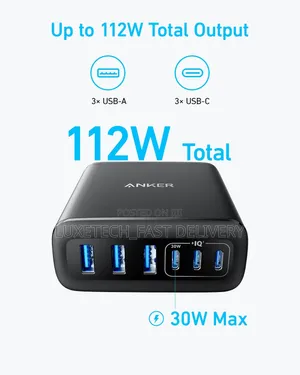 Anker Desktop Charger (112w, 6 Ports, Gan)