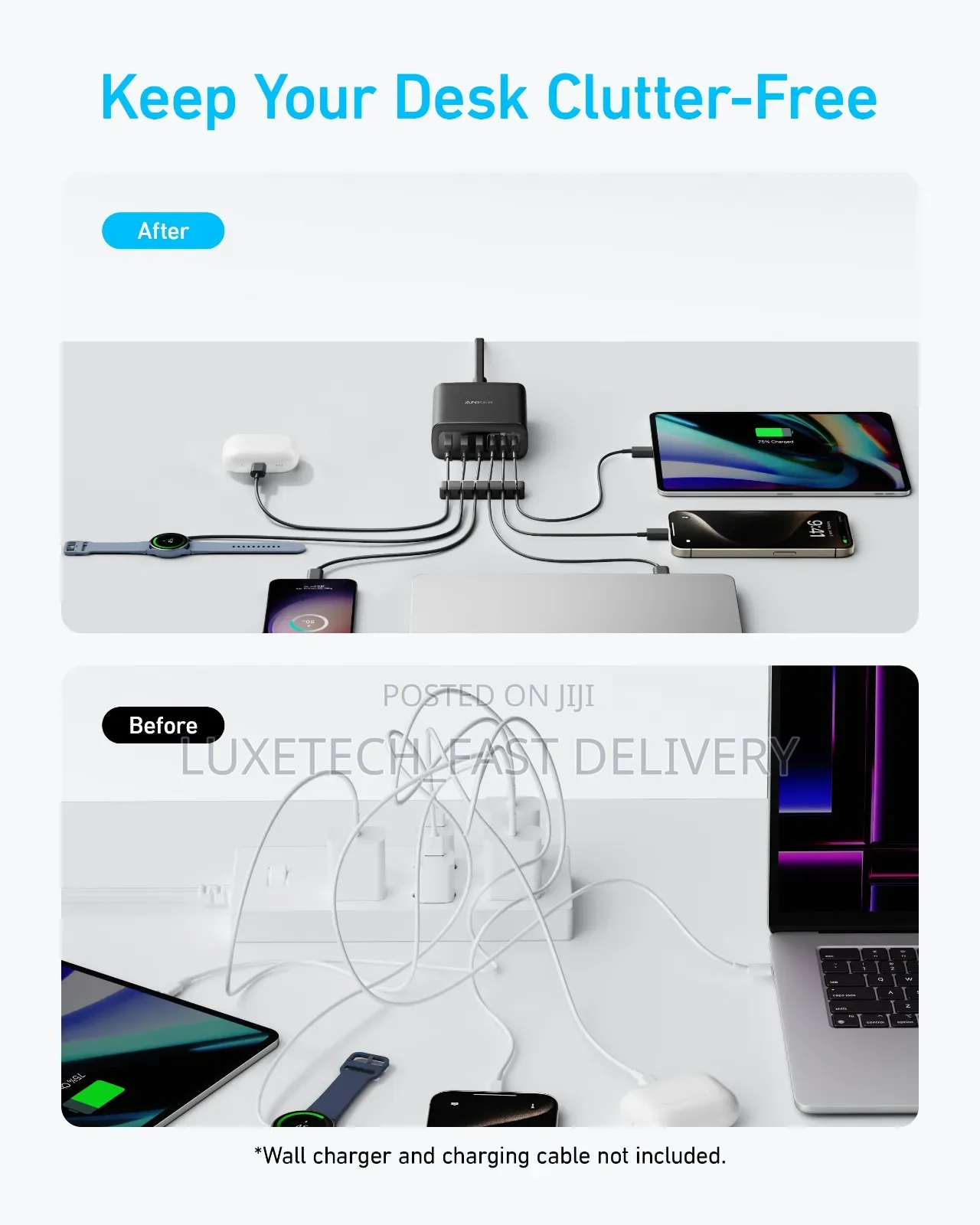 Anker Desktop Charger (112w, 6 Ports, Gan)