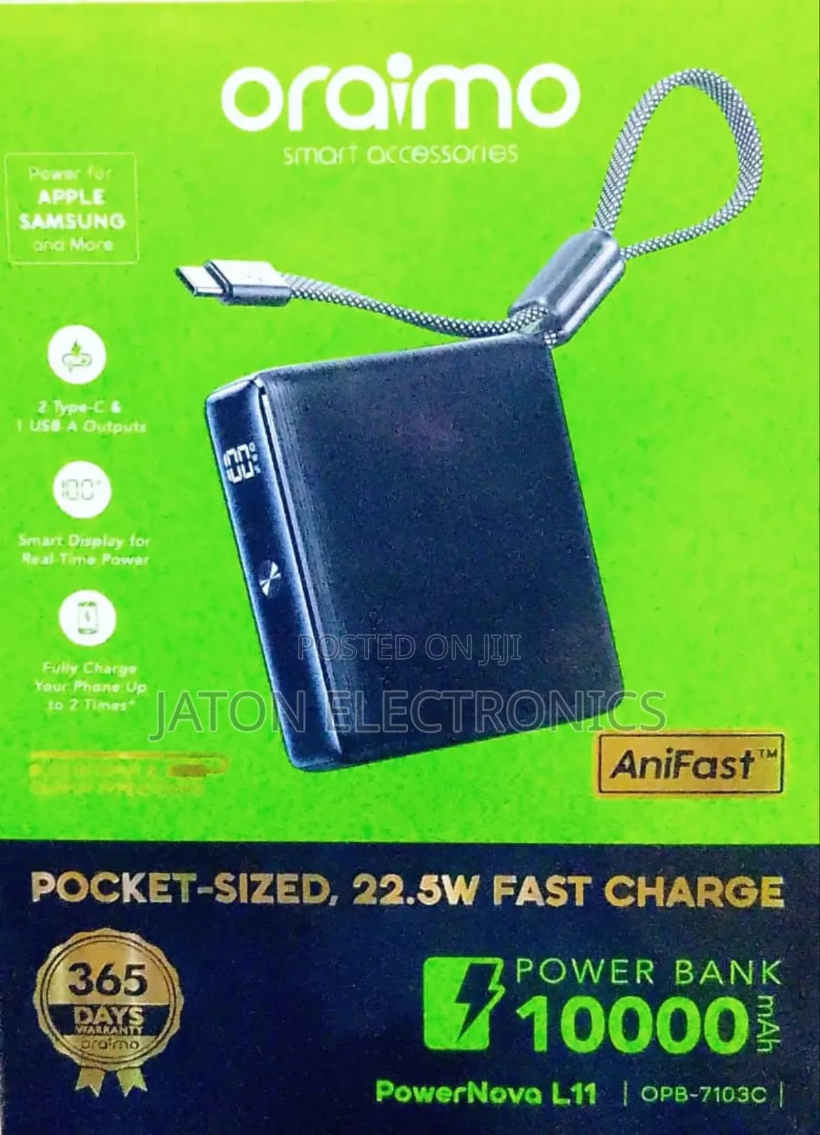 Oraimo Pocket Size Power Bank 10000mah