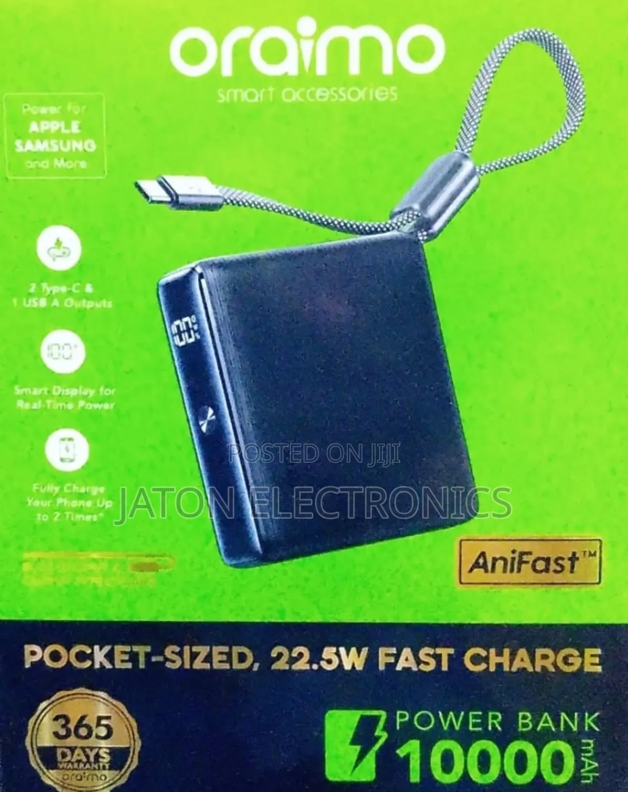 Oraimo Pocket Size Power Bank 10000mah