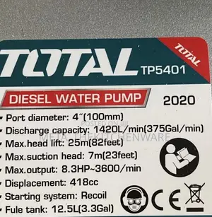 Total Diesel Water Pump 3"Inch