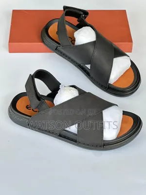Men's Leather Sandals Ecco Brand Very Hard to Destruction