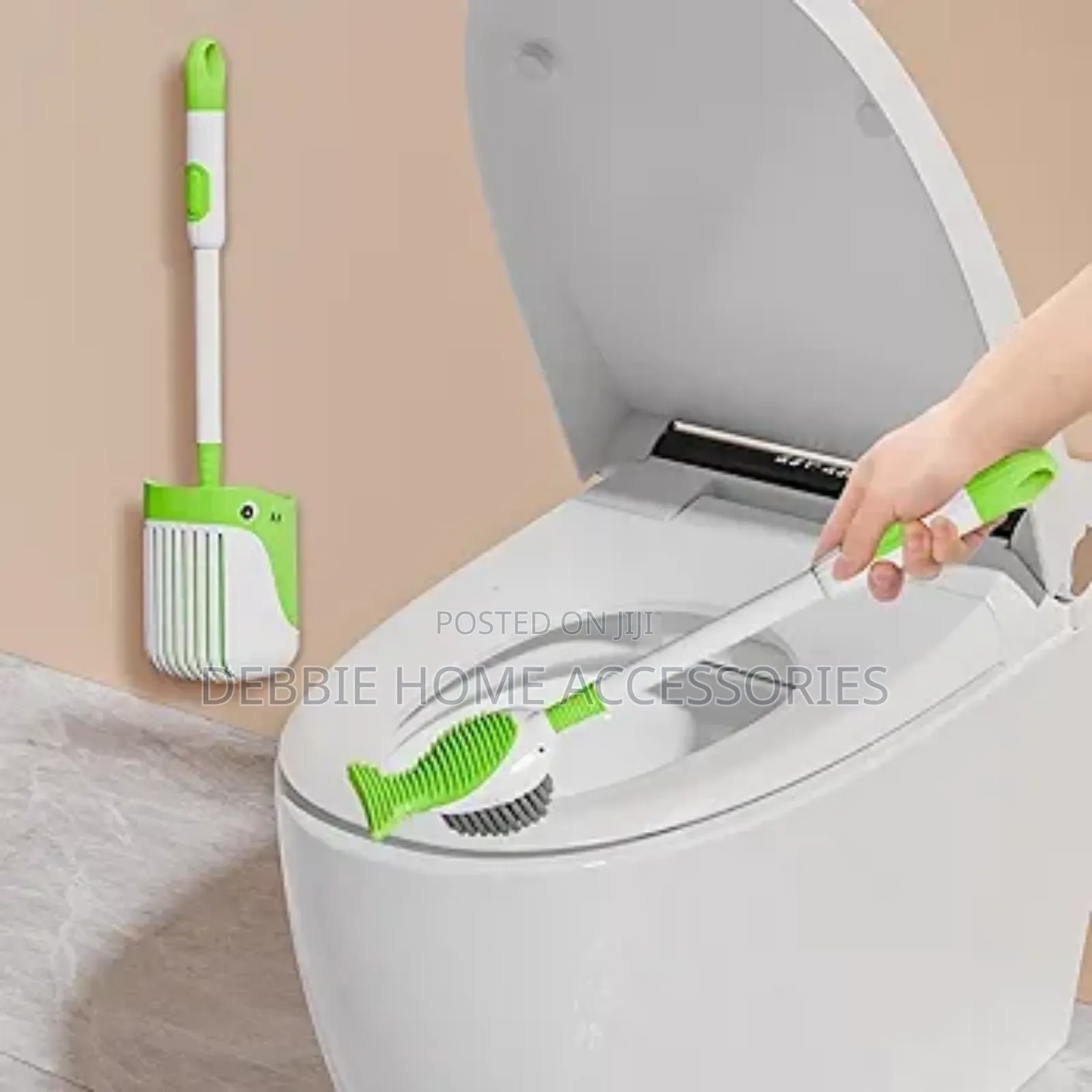 Whale-Shaped Refillable Toilet Brush and Holder Set.