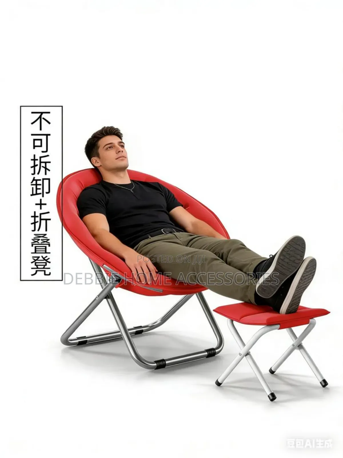 Multicolor Saucer Chair + Stool