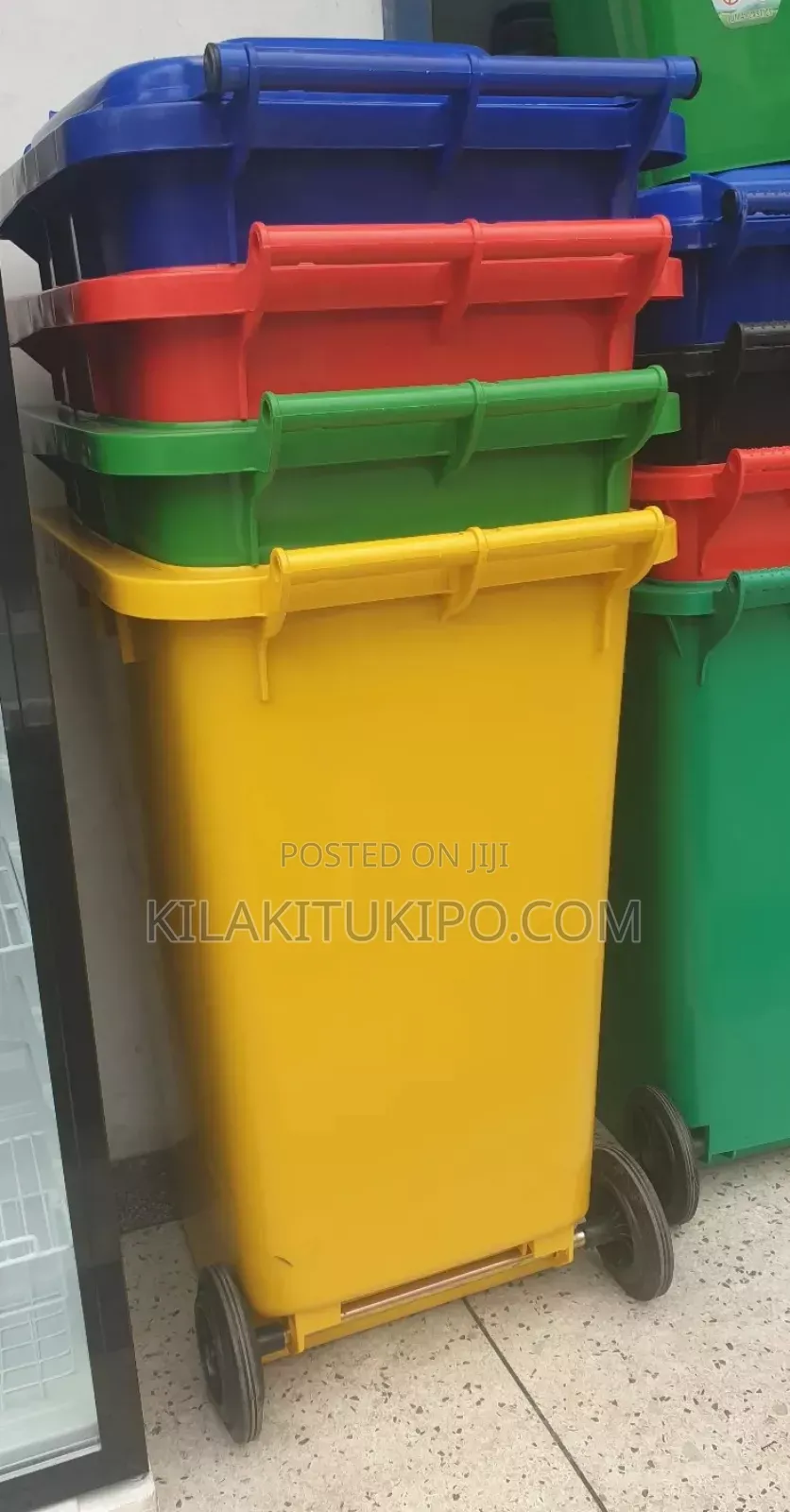 240l Waste Bins Easy Movable With Tyres