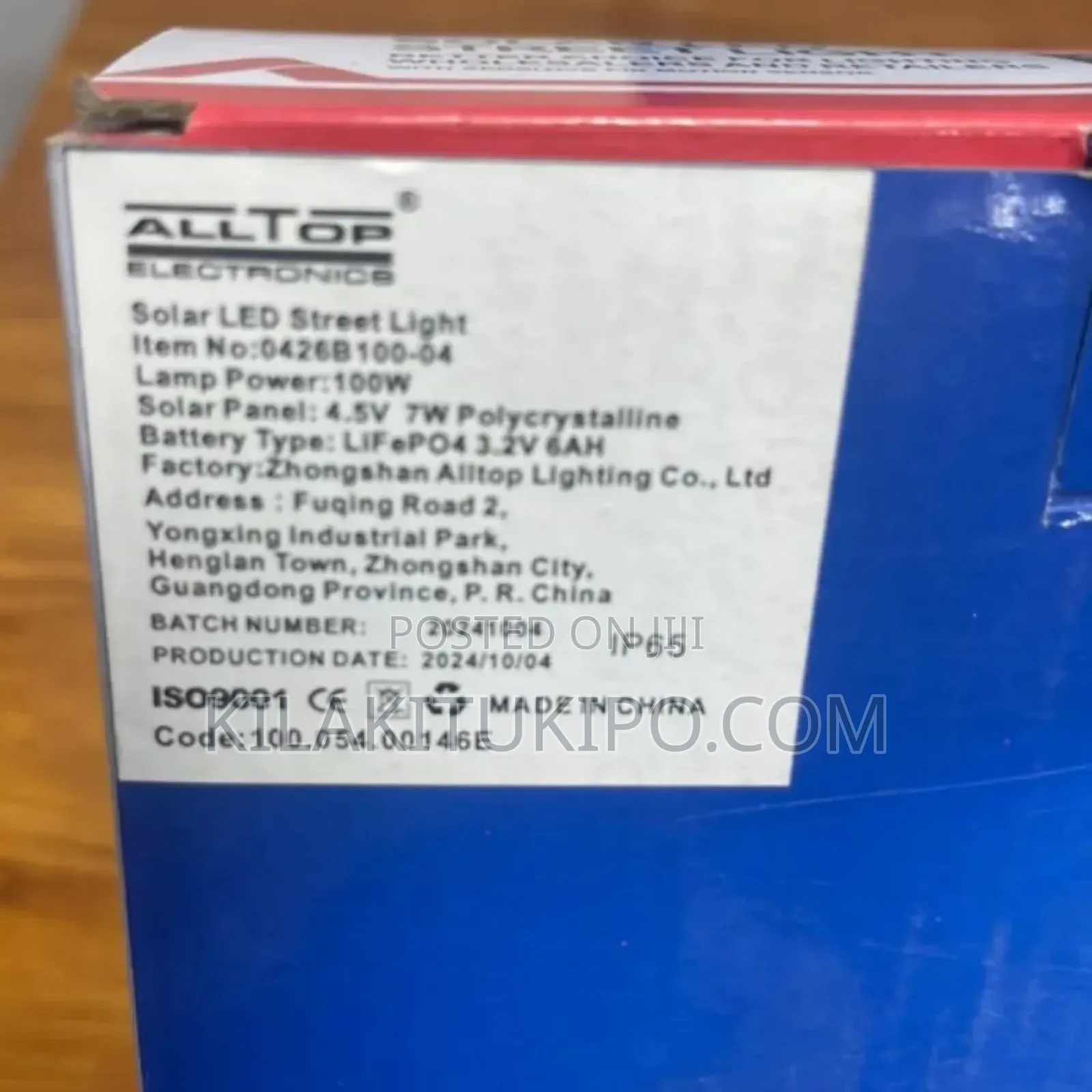 100w Solar Led Street Light