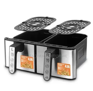 Raf Multifunctional Digital Dual Air Fryer Touch Screen 8l