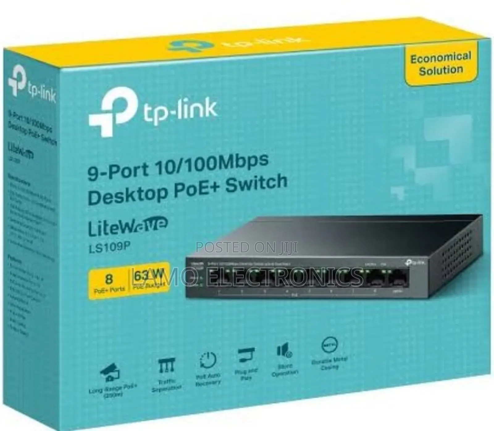 Tp Link Ls109p 9-Port 10/100mbps Desktop Poe+ Switch