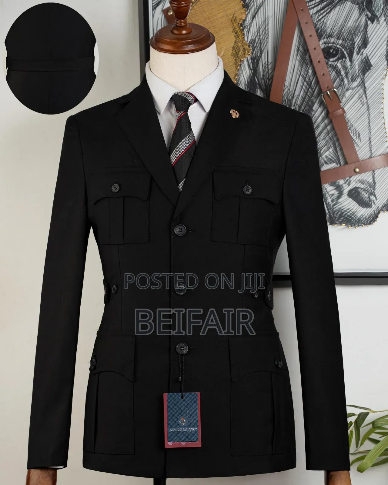 Black Suit | 4 Pockets