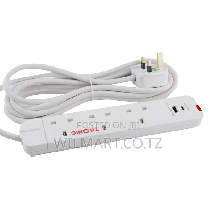 Tronic 3 Way Extension Socket + Usb + Usb C
