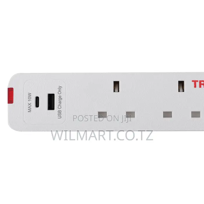 Tronic 3 Way Extension Socket + Usb + Usb C