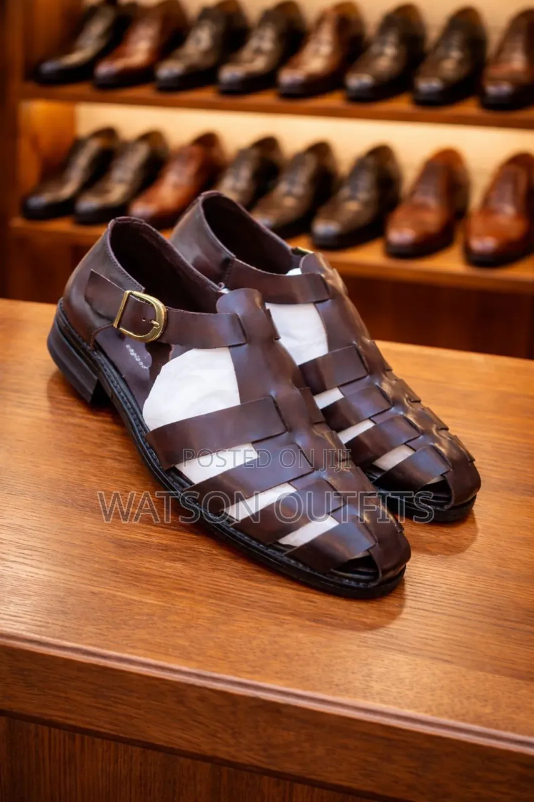 Men's Leather Open Shoes Clarks Brand New Very Classic