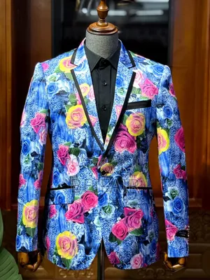 Flowers Design Blazers | Makoti Ya Suti Maua-Maua