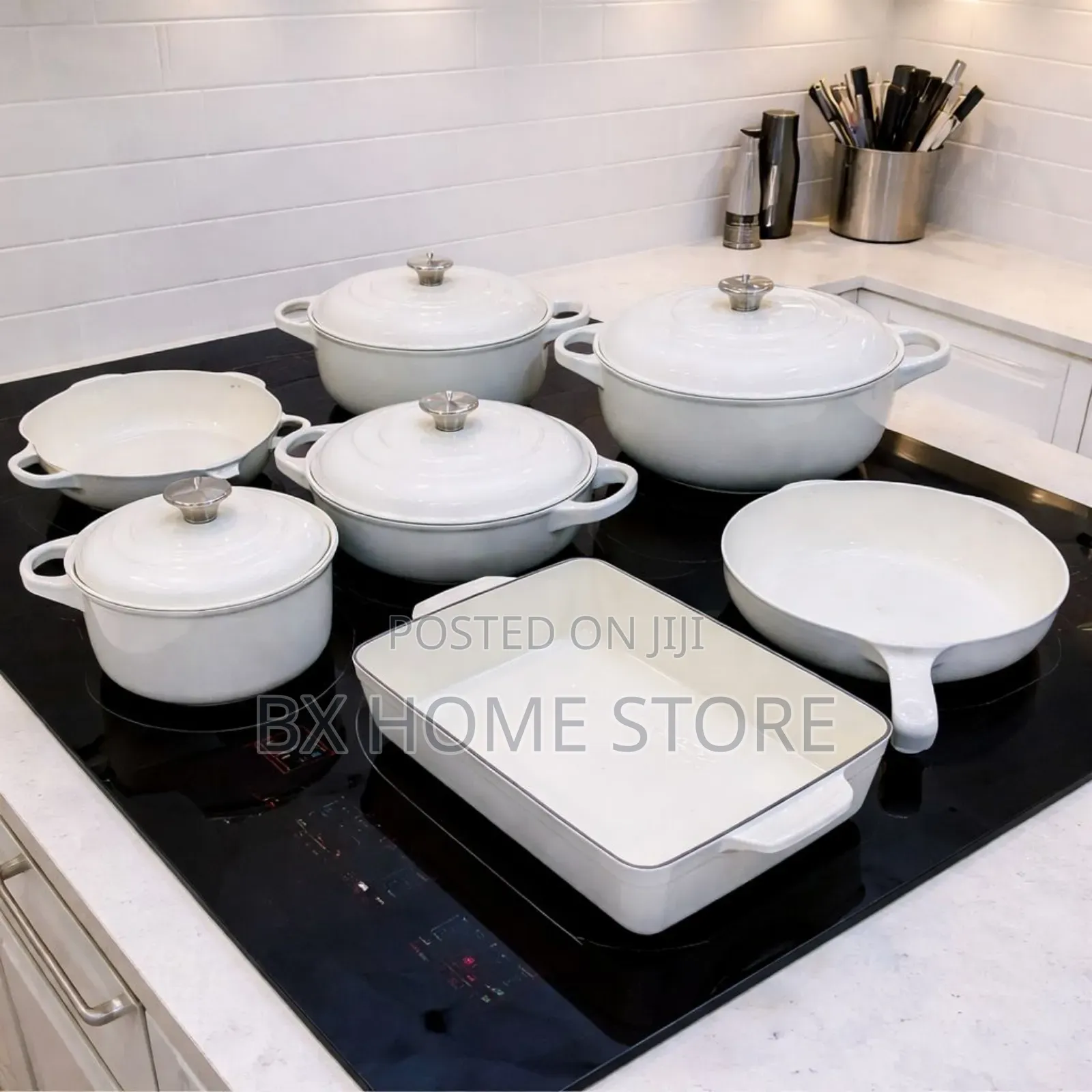 Enamelled Cast Iron Cookware Set (11-Pcs)
