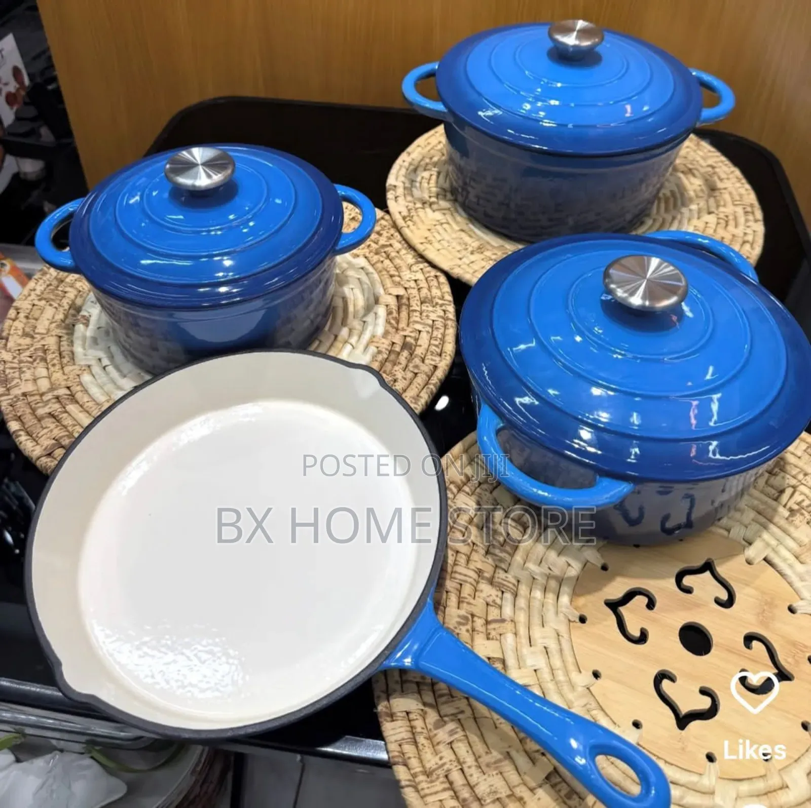 Enamelled Cast Iron Cookware Set (7-Pcs)