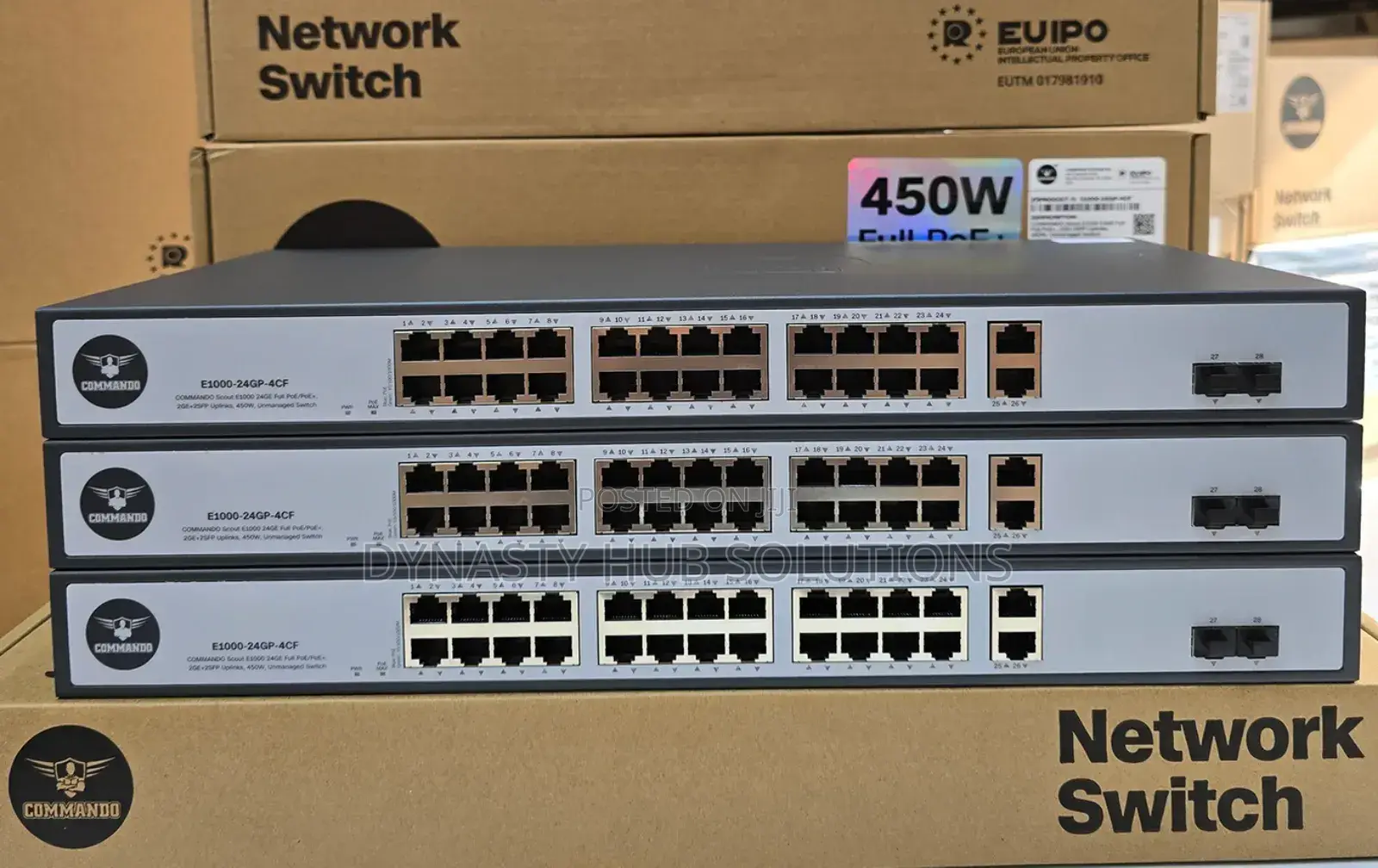 E1000-24gp+4cf Commando 24 Gigabit Ports