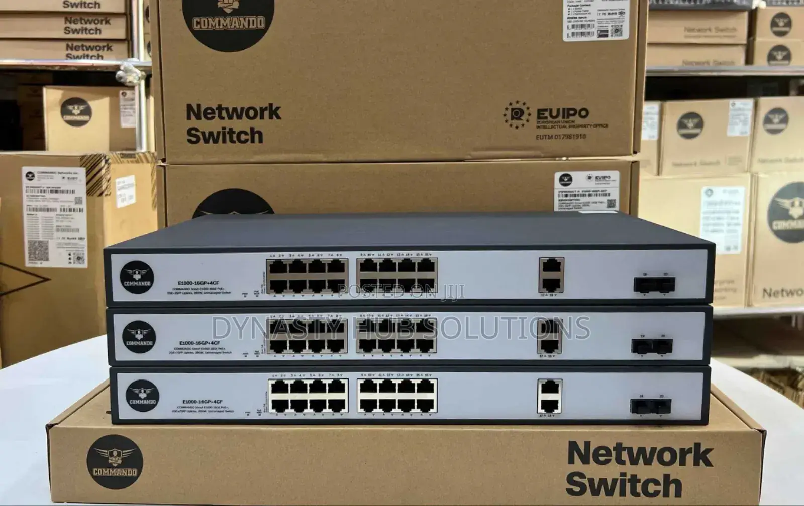 E1000-16gp+4cf 16 Ports Gigabit Full Poe Commando Switch