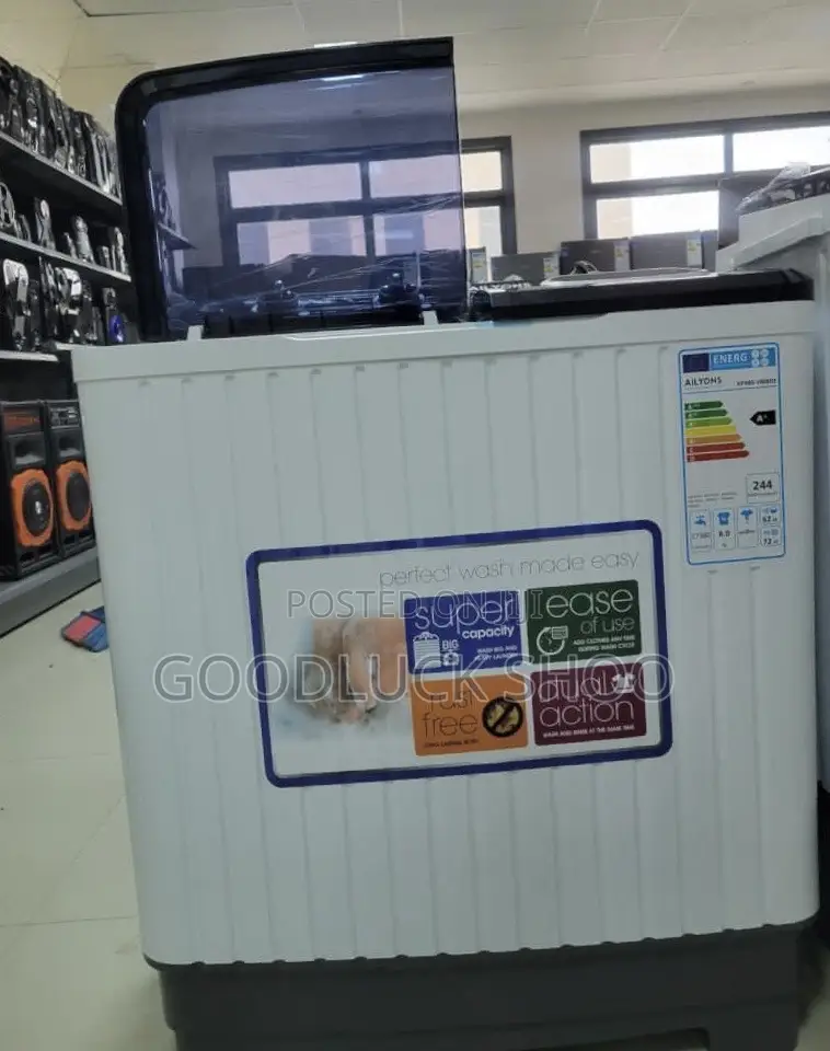 Ailyons 8kg Manual Washing Machine Twin-Tub Top-Load