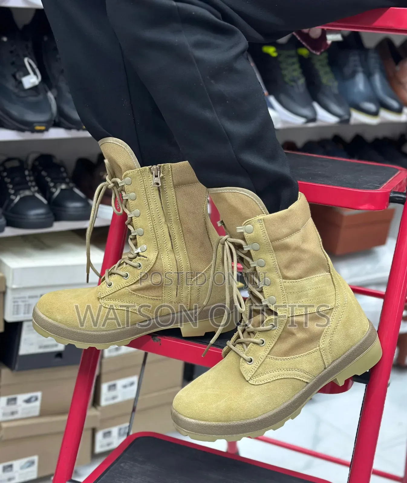 Men's Leather Shoes Delta Brand New High Cutting Boots