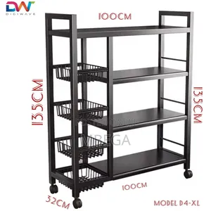 4 Layer Storage Rack With 4 Basket