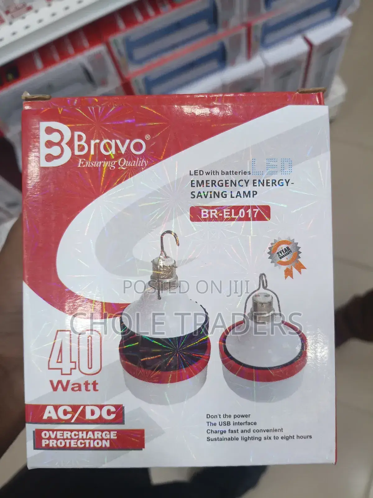 40watts Bravo Led Emergency Bulb / Lamp (Rechargeable Led Bulbs)