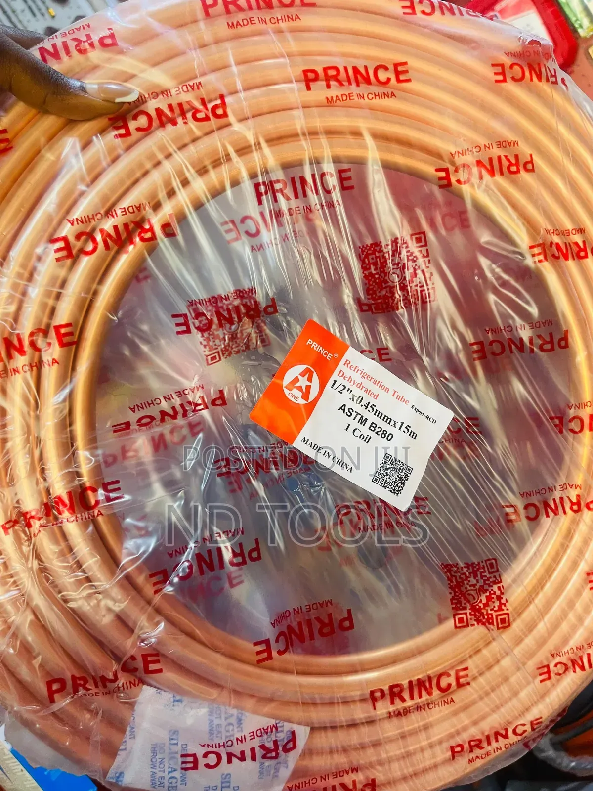 Copper Pipe 1/2" × 0.45mm × 15m Astm B200